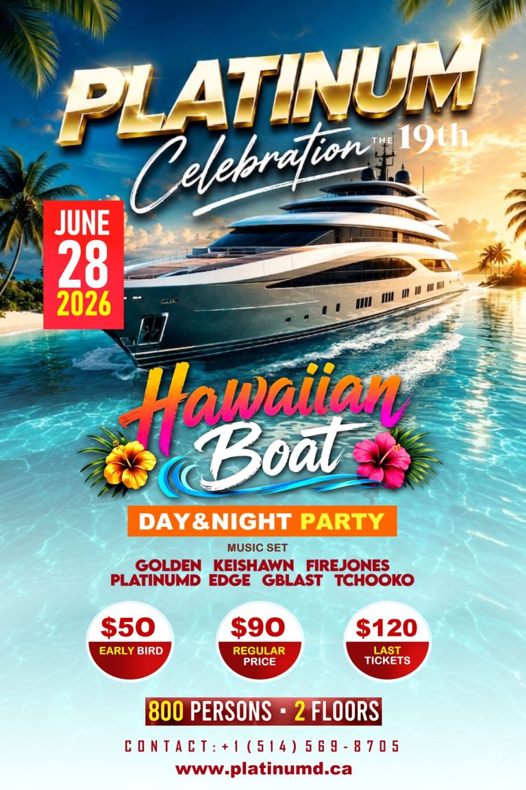 Platinum Celebration 19th: Hawaiian Boat Day & Night Party
